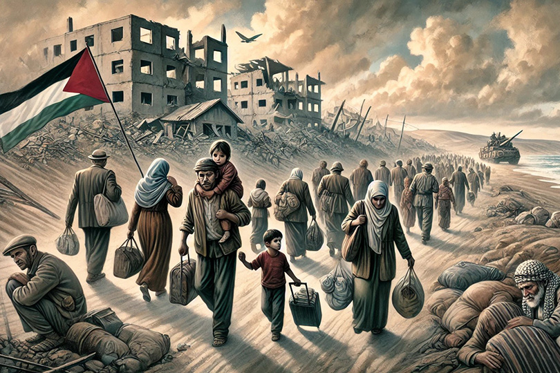 موقف القانون الدولي الإنساني من سياسة التهجير القسري